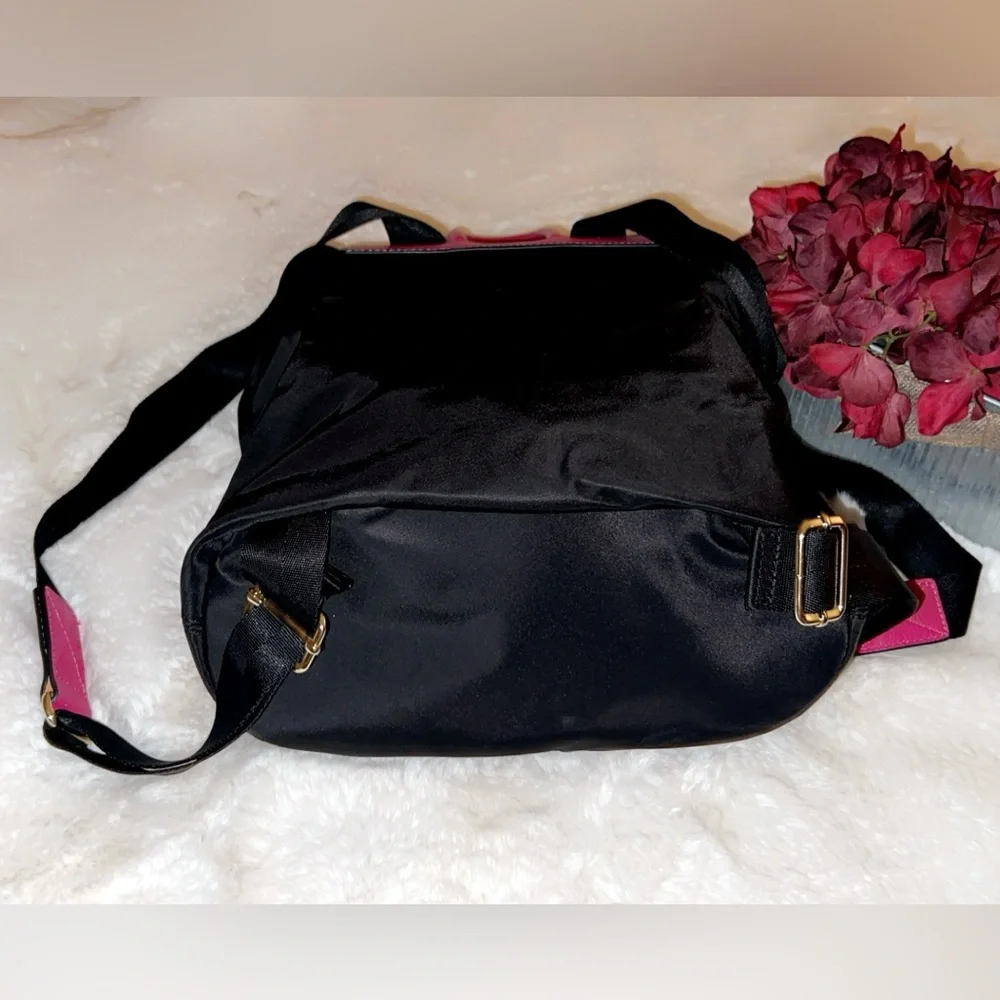 NEIMAN MARCUS Nylon and Pink Backpack